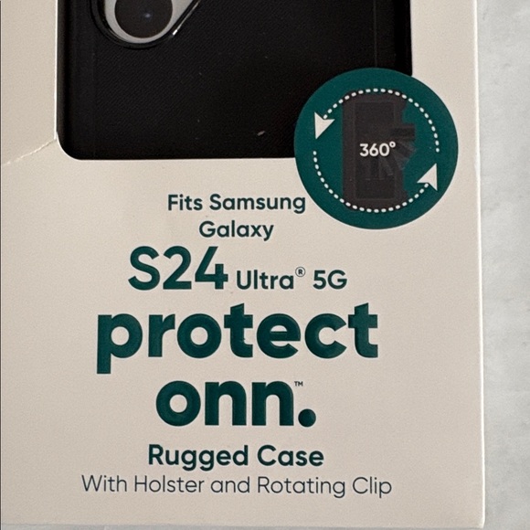 Onn Black Rugged Case for Samsung Galaxy S24 Ultra new in box - Picture 2 of 4